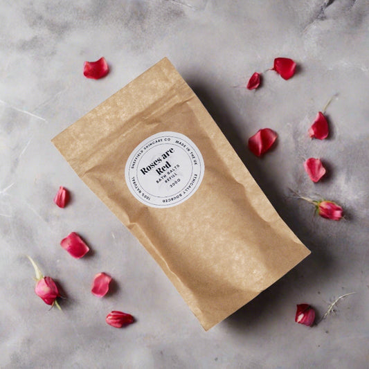 Roses are red bath salt refil