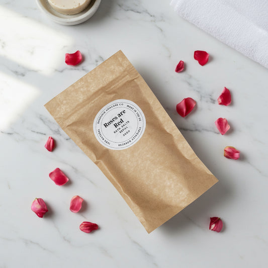 Roses are red bath salt refil