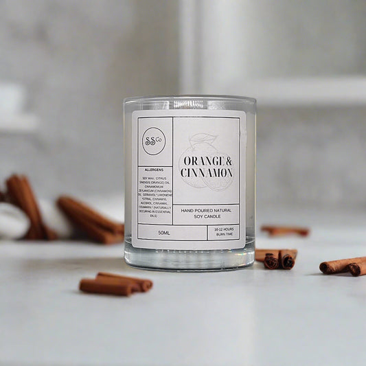 orange and cinnamon soy candle 9cl