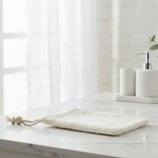 Soft bamboo soap wash mitt, bag